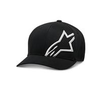 Alpinestars Men's Corp Shift 2 Flexfit Baseball Cap, Black (Black/White), Small (Manufacturer Size:Small/Medium)