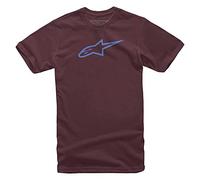 Alpinestars Mens Cotton SS T-Shirt ~ Ageless Classic Maroon Blue
