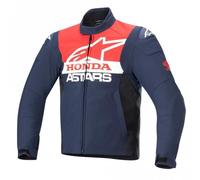 Alpinestars Honda SMX Softshell Waterproof Motorcycle Textile Jacket, black-red-blue, size 2XL for Men