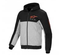 Alpinestars Chrome V2 Duo Sport Motorcycle Zip Hoodie, black-grey-red, size S for Men