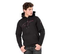 Alpinestars Men's Insignia Hoodie Felpa Sportiva Sweat Hood Regular Fit Sweatshirt, Black, L