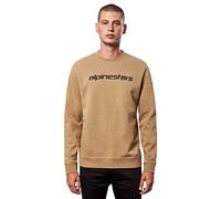 Alpinestars Men's Linear Crew Sweater Pullover, Sand/Black, XL
