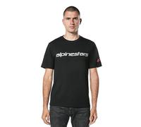 Alpinestars Men's Linear Wordmark 2.0 Csf Tee T-Shirt, Black/Grey/Red, L