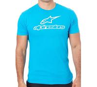 Alpinestars Men's Logo T-Shirt Modern Fit Short Sleeves, Always El Turquoise/White, S