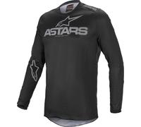 Alpinestars Mens MX Jersey Fluid Graphite Motorcross Enduro - Black