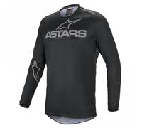 Alpinestars Mens MX Jersey Fluid Graphite Motorcross Enduro - Black