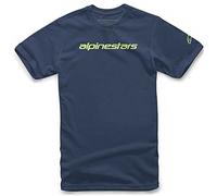 Alpinestars Men's Original Logo Short Sleeve Crew Neck T-Shirt Navy/Lime