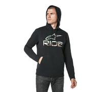 Alpinestars Men's Ride Camo Hoodie V3 Sweatshirt, Black/White, L