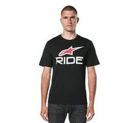 Alpinestars Men's Ride T-Shirt, Black/White/Red, L