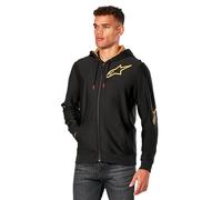 Alpinestars Men's Sessions V3 Hoodie Hooded Sweatshirt, Black/Gold, XXL