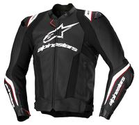 Alpinestars Missile Ignition V3 perforated Motorcycle Leather Jacket, black-white, size 50 for Men