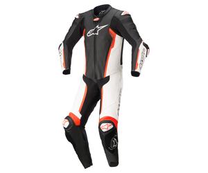 alpinestars Missile V2 1-Piece Suit men Black/White/Neon red, 50