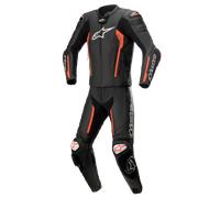 Alpinestars Missile V2 2-Piece Leather Suit Black Red Fluo, Size: 58