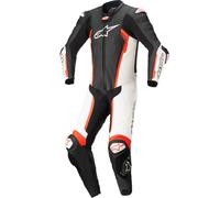 Alpinestars Missile V2 One Piece Motorcycle Leather Suit, black-white-red, size 56 for Men