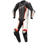 Alpinestars Missile V2 One Piece Motorcycle Leather Suit, black-white-red, size 58
