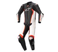 Alpinestars Missile V2 One Piece Motorcycle Leather Suit, black-white-red, size 50 for Men