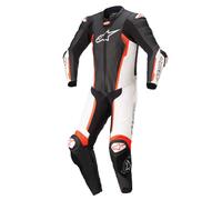 Alpinestars Missile V2 Leather Suit 1 Piece - Black / White / Red Fluo