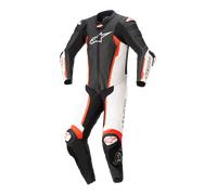 Alpinestars Missile V2 One Piece Motorcycle Leather Suit, black-white-red, size 48 for Men