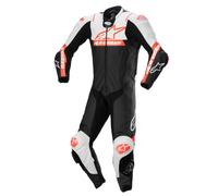 §Alpinestars Missile V2 Ward 1 PC Leather MC Leather Suit Black-White-Red Fluo§