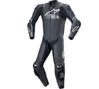 Alpinestars Missile V2 Ward 1 PC Leather MC Leather Suit Black/Metallic Grey52 Long Black,Metallic Grey