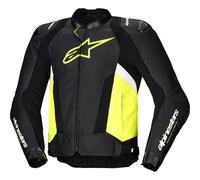 Alpinestars Missile V3 Airflow Leather Jacket - Black / Yellow Fluo / White