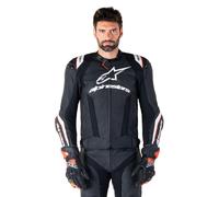 Alpinestars Motocycle Motorbike Missile V3 Ignition Leather Jacket Black White