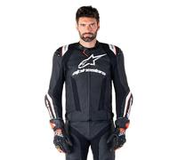 alpinestars Missile Ignition V3 LEATHER COMBI JACKET men Black/White, 56