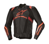 Alpinestars Missile V3 Ignition Leather Racing Motorcycle Jacket Black Red