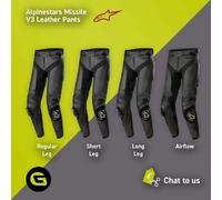 Alpinestars Missile V3 Leather Motorcycle Motorbike Pants