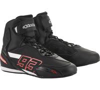 Alpinestars MM93 Austin Motorcycle Shoes, black-white-red, size 45 46 for Men