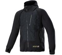 Alpinestars MO.ST.EQ Hybrid Hooded Jacket Motorbike Motocycle Black