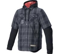 Alpinestars MO.ST.EQ Tartan Motorcycle Shirt, black-grey, size M for Men