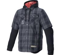 Alpinestars MO.ST.EQ Tartan Motorcycle Shirt, black/grey, size XL