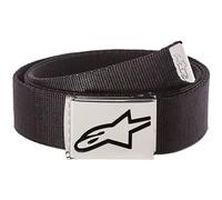 Alpinestars Motorbike Motorcycle Casual Ageless Web Belt - Black / Chrome