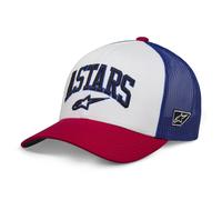 Alpinestars Motorcycle 3D Embroidery Dunker Trucker Unisex Hat White Red Blue