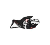Alpinestars SP-3 Motorcycle Race Track Leather Gloves - Black / White / Fluo Red
