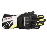 Alpinestars Motorcycle gloves Sp-8 V2 Gloves Black White Yellow Fluo, Black/White/Yellow, S
