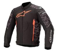 Alpinestars Motorcycle Jacket with Protectors Motorcycle Jacket T-GP Plus R V3 Textile Jacket Black/Camo / Neon Red XXL Men's Athletes All Year Round