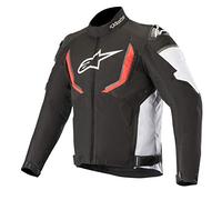Alpinestars T-GP R v2 Waterproof Motorcycle Textile Jacket, black-white-red, size S