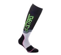 Alpinestars Mx Plus 2 Socks Black Green Neon Pink Fluo