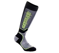 Alpinestars Plus Youth Motocross Socks, black-grey-yellow, size M L