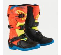 Alpinestars Tech 3S Youth Motocross Boots, blue-yellow-orange, size 38