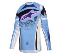 Alpinestars Stella Techstar Nomur Ladies Motocross Jersey, white-blue, size XL for Women