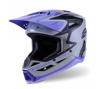 Alpinestars SM3 Jettson Youth MX Helmet Grey/Purple/BlackL Grey,Purple,Black