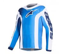 Alpinestars Fluid Portl Youth Motocross Jersey, white-blue, size S