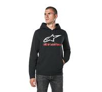 Alpinestars Original Logo Hoodies Fleece Hoodie Sweatshirt Men, Black/White/Red, XL