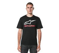 Alpinestars Original Logo Tee Men's Short-Sleeved Crew Neck T-Shirt, Black/White/Red, XXL