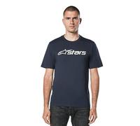 Alpinestars Men's Original Logo Tee Maglietta A Maniche Corte Con Girocollo T-Shirt, Navy Blue/White/Grey, L