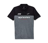 Alpinestars, Paddock Polo, Half Sleeve Polo, Black/Charcoal Heather, M, Man
