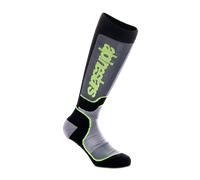 Alpinestars YOUTH MX Plus MX Motocross Socks (Black/Grey/Yellow Fluo)